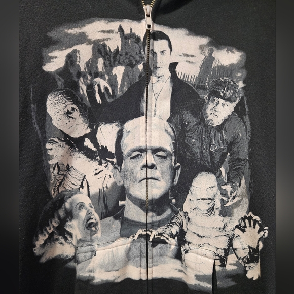 Vintage Universal Monsters HHN Zip Up Hoodie by Rock Rebel - Picture 2 of 4